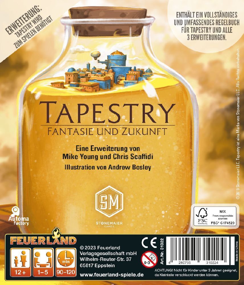 Cover: 4260705310224 | Tapestry - Fantasie und Zukunft | 3. Erweiterung | Mike Young (u. a.)