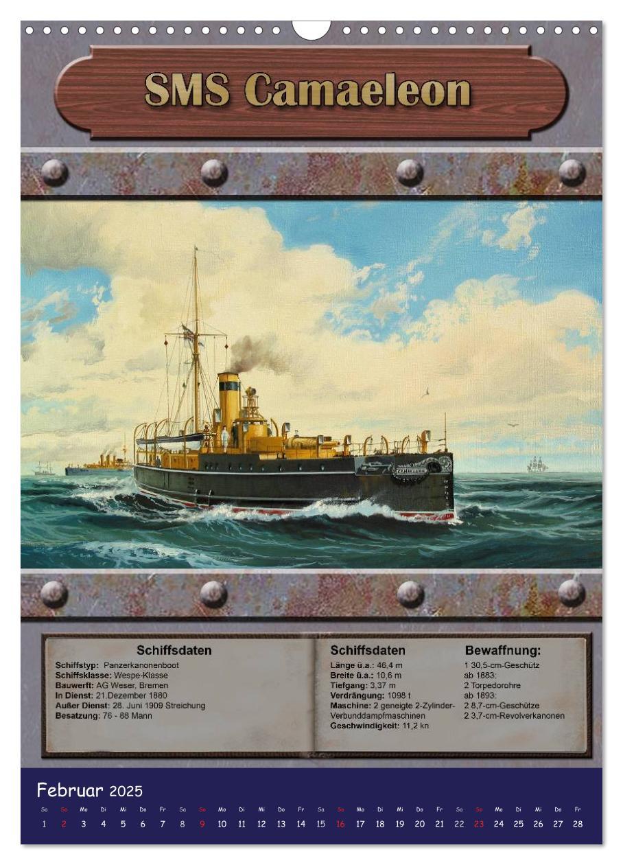 Bild: 9783457060148 | Die kaiserliche Marine 1871 - 1918 (Wandkalender 2025 DIN A3 hoch),...