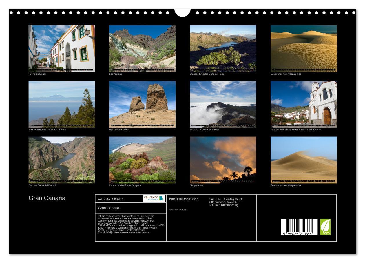 Bild: 9783435819355 | Gran Canaria (Wandkalender 2025 DIN A3 quer), CALVENDO Monatskalender