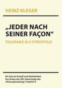 Cover: 9783844815771 | "Jeder nach seiner Façon" | Toleranz als Streitfeld | Heinz Kleger