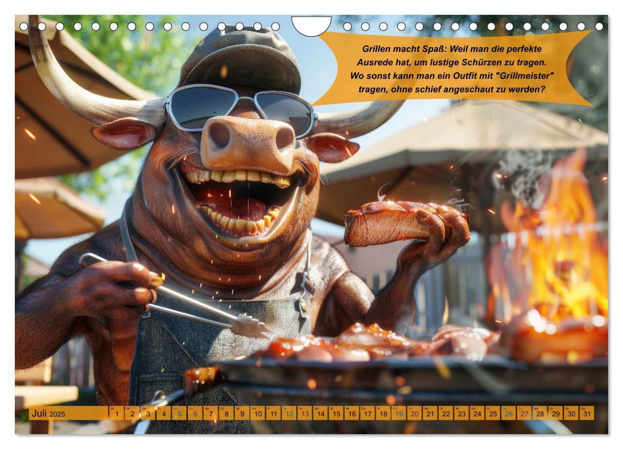 Bild: 9783457168264 | Tierisch lustige Grillmeister (Wandkalender 2025 DIN A4 quer),...