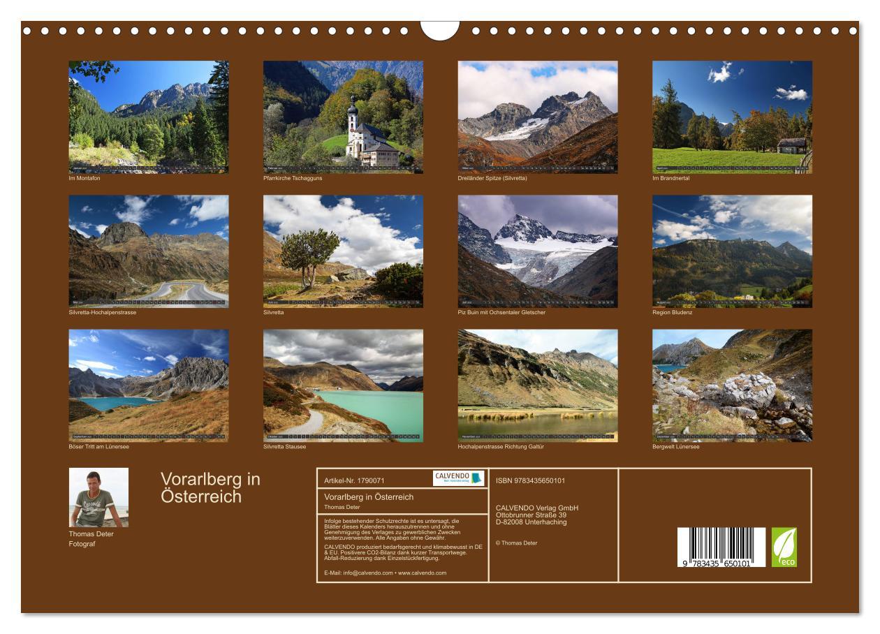 Bild: 9783435650101 | Vorarlberg in Österreich (Wandkalender 2025 DIN A3 quer), CALVENDO...