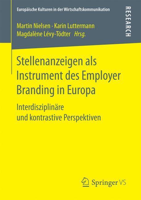 Cover: 9783658127183 | Stellenanzeigen als Instrument des Employer Branding in Europa | Buch