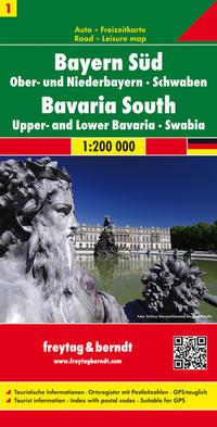 Cover: 9783707904475 | Deutschland 01 Bayern 1. Süd, Mitte 1 : 200 000. Autokarte | Deutsch