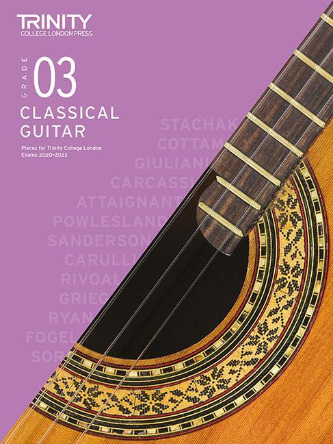 Cover: 9780857368331 | Trinity College London Classical Guitar Exam Pieces 2020-2023: Grade 3