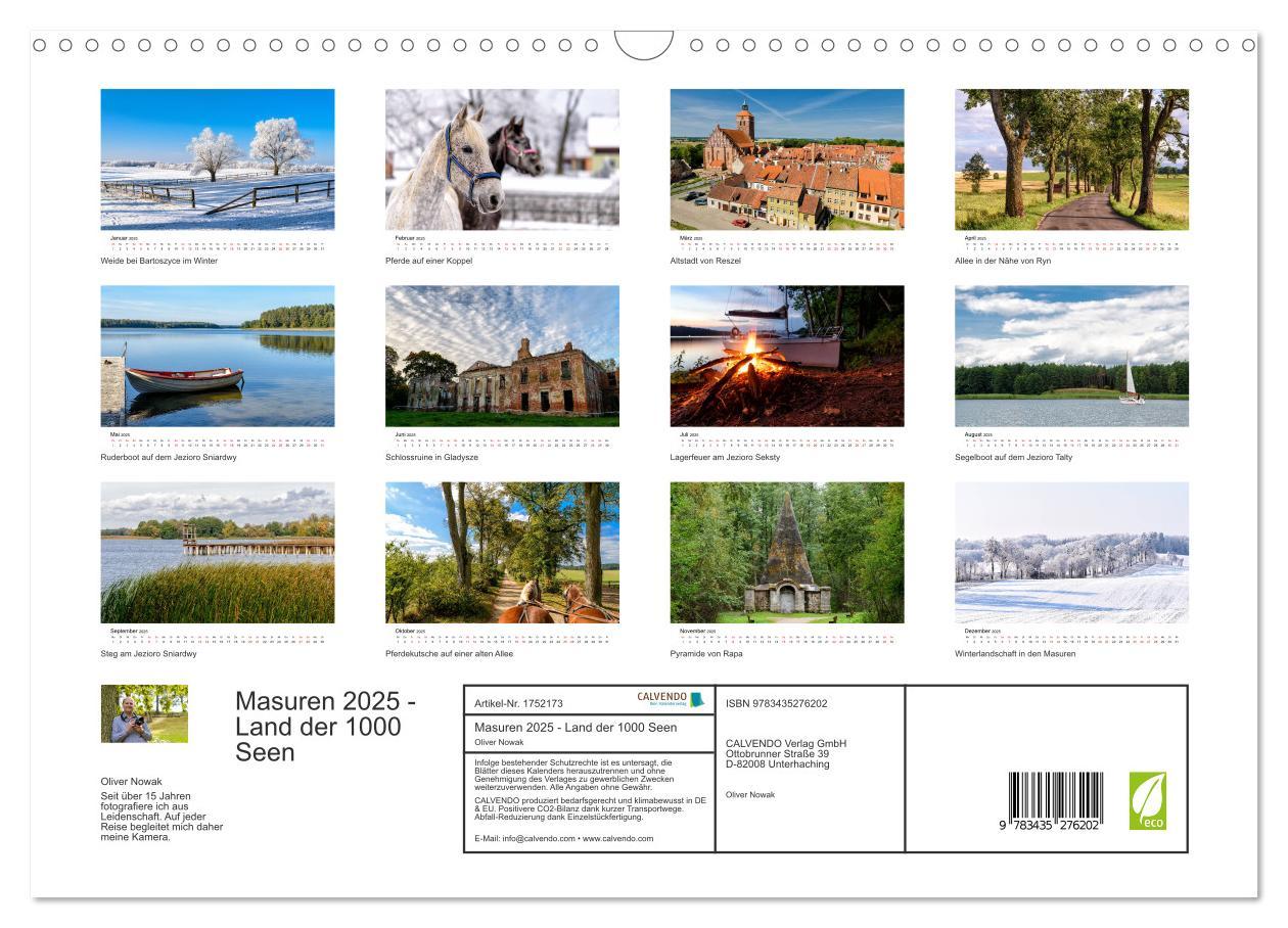 Bild: 9783435276202 | Masuren 2025 - Land der 1000 Seen (Wandkalender 2025 DIN A3 quer),...