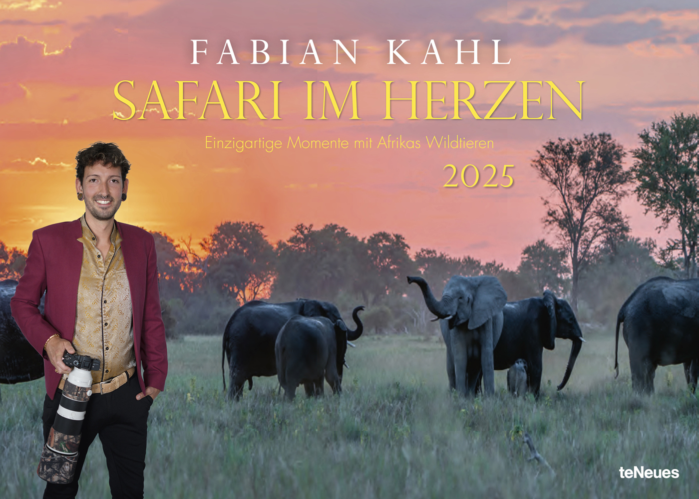 Cover: 4002725995445 | teNeues - Fabian Kahl: Safari im Herzen 2025 Wandkalender, 70x50cm,...