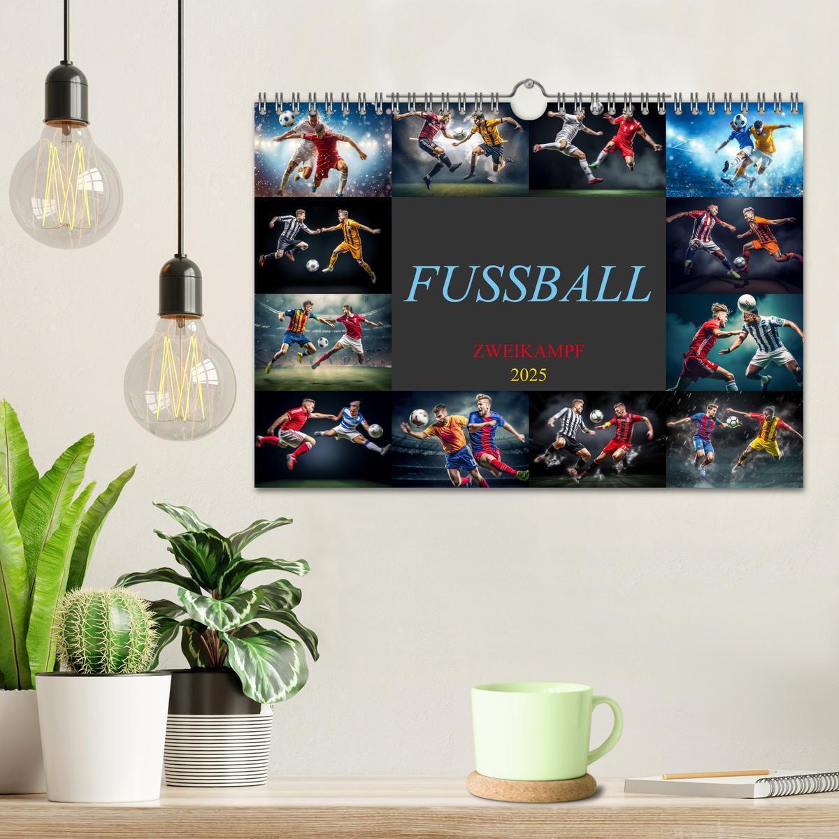 Bild: 9783383780394 | Fussball - Zweikampf (Wandkalender 2025 DIN A4 quer), CALVENDO...