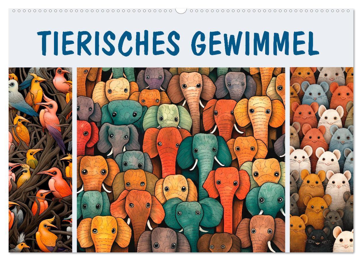 Cover: 9783383844386 | Tierisches Gewimmel (Wandkalender 2025 DIN A2 quer), CALVENDO...