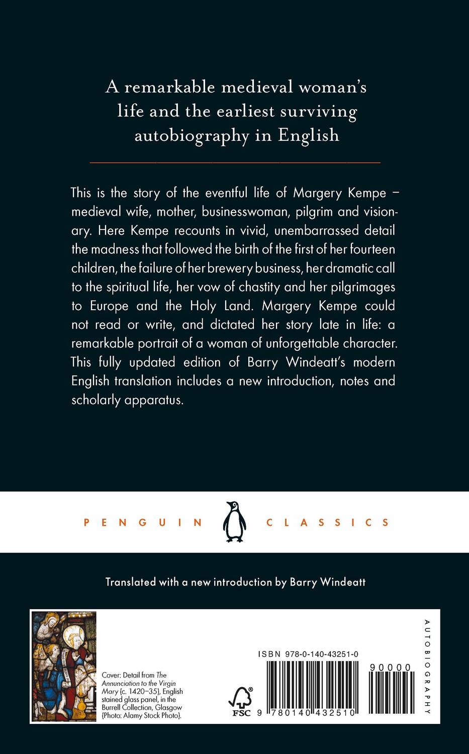 Rückseite: 9780140432510 | The Book of Margery Kempe | Margery Kempe | Taschenbuch | Englisch