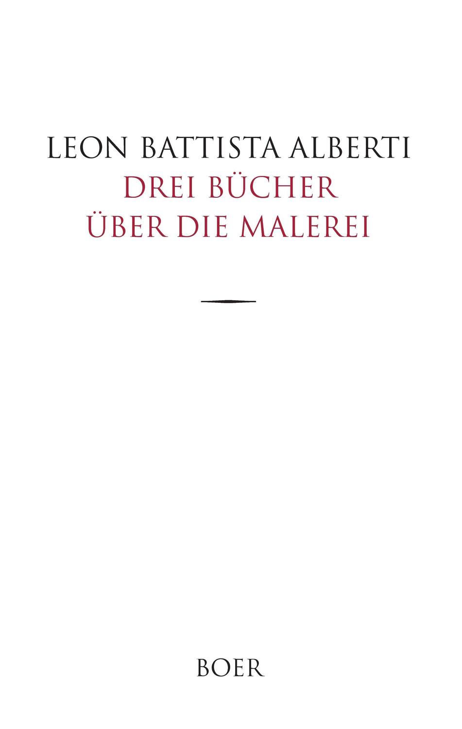Cover: 9783924963026 | Drei Bücher über die Malerei | Italienisch ¿ Deutsch | Alberti | Buch