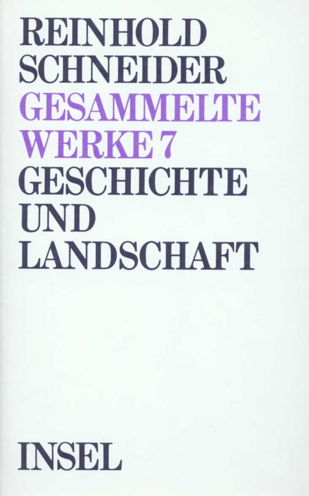 Cover: 9783458150794 | Geschichte und Landschaft | Ausw. u. Nachw. v. Hans-Dieter Zimmermann