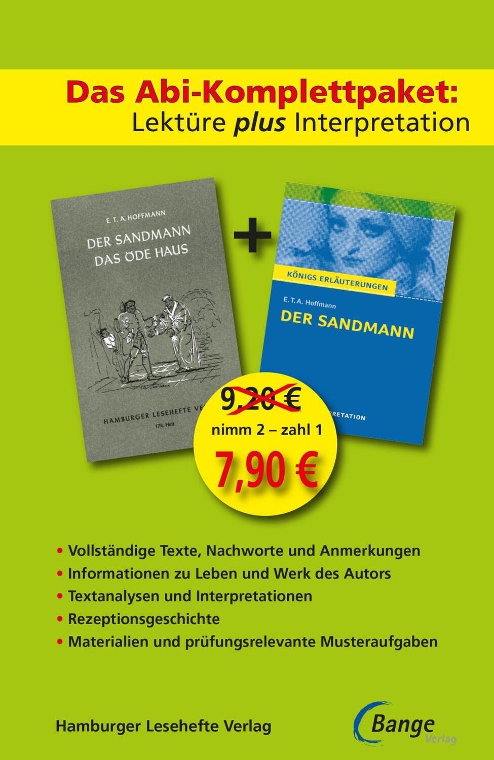 Cover: 9783804498204 | Der Sandmann - Lektüre plus Interpretation: Königs Erläuterung +...