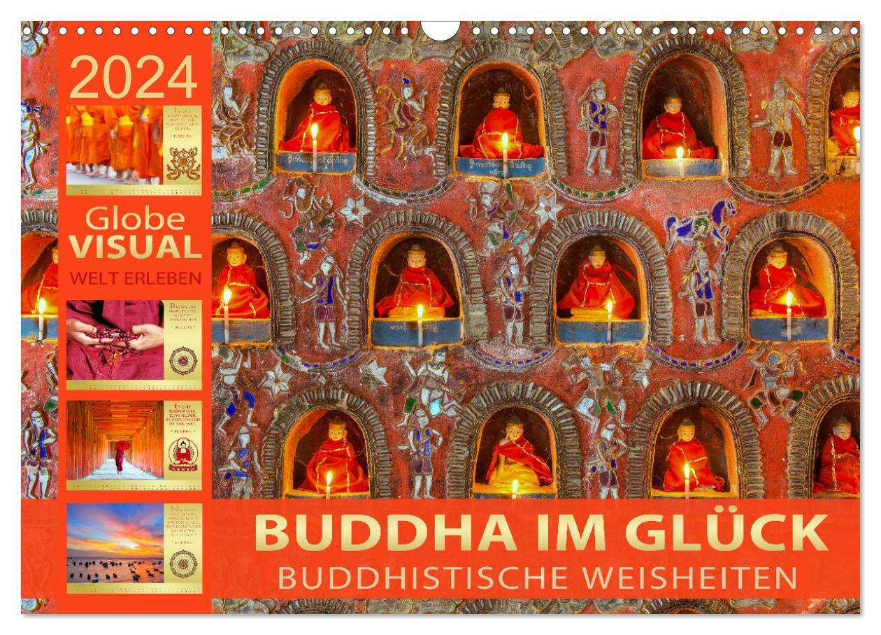 Cover: 9783675630000 | BUDDHA IM GLÜCK - Buddhistische Weisheiten (Wandkalender 2024 DIN...