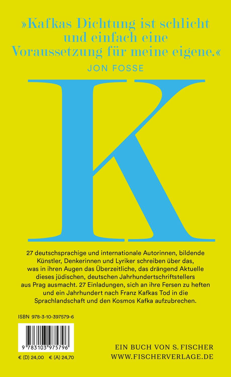Rückseite: 9783103975796 | Kafka gelesen | Sebastian Guggolz | Buch | 272 S. | Deutsch | 2024