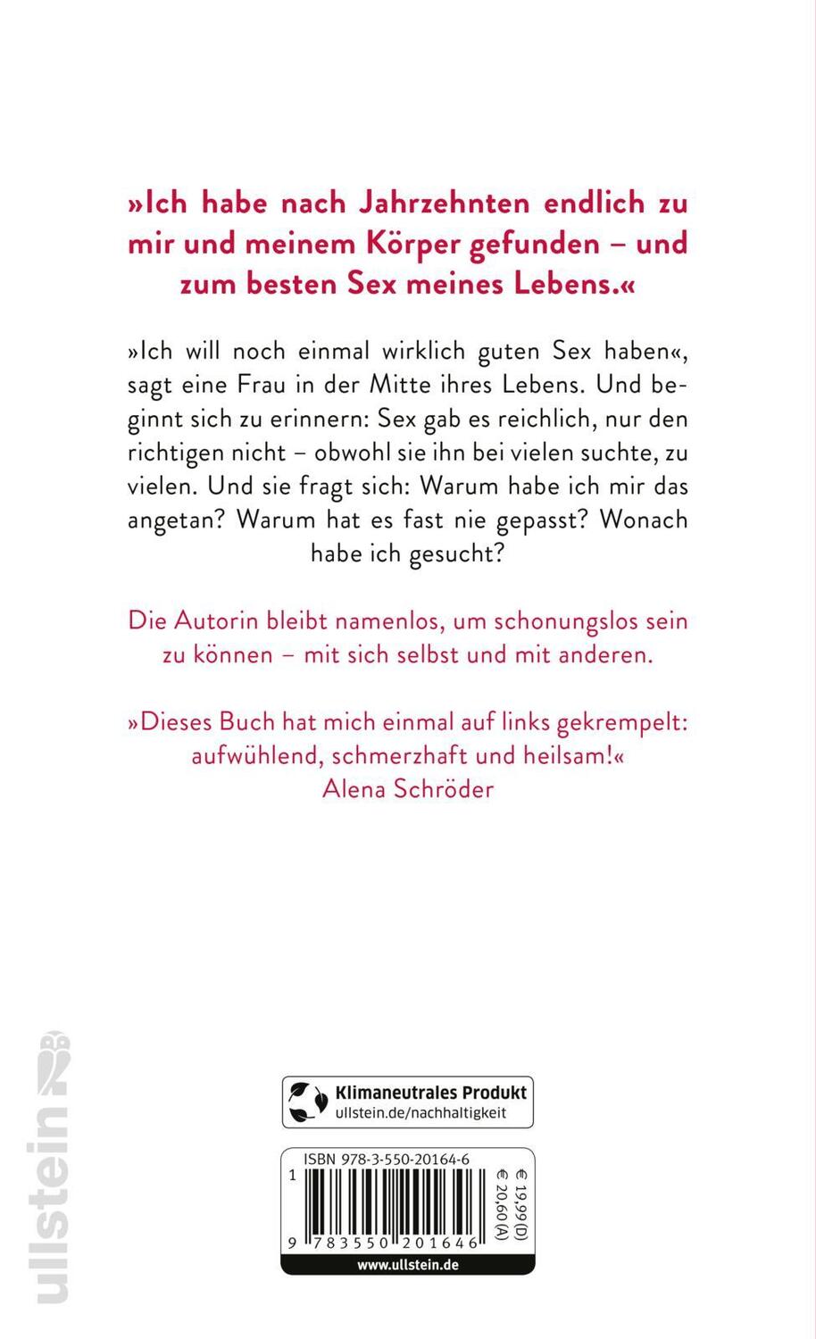 Rückseite: 9783550201646 | Der Sex meines Lebens | Anonyma | Buch | Deutsch | 2021