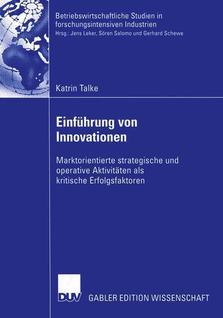 Cover: 9783835000698 | Einführung von Innovationen | Katrin Talke | Taschenbuch | Paperback