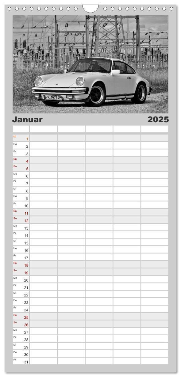 Bild: 9783457105290 | Familienplaner 2025 - Porsche 911 SC mit 5 Spalten (Wandkalender,...