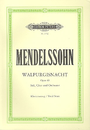 Cover: 9790014007775 | Die erste Walpurgisnacht Op. 60 | Klavierauszug | Bartholdy | Buch