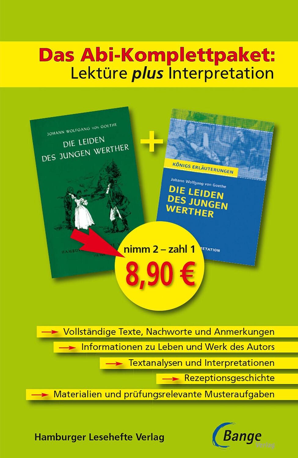 Cover: 9783804498112 | Die Leiden des jungen Werther - Das Abi-Komplettpaket: Lektüre plus...