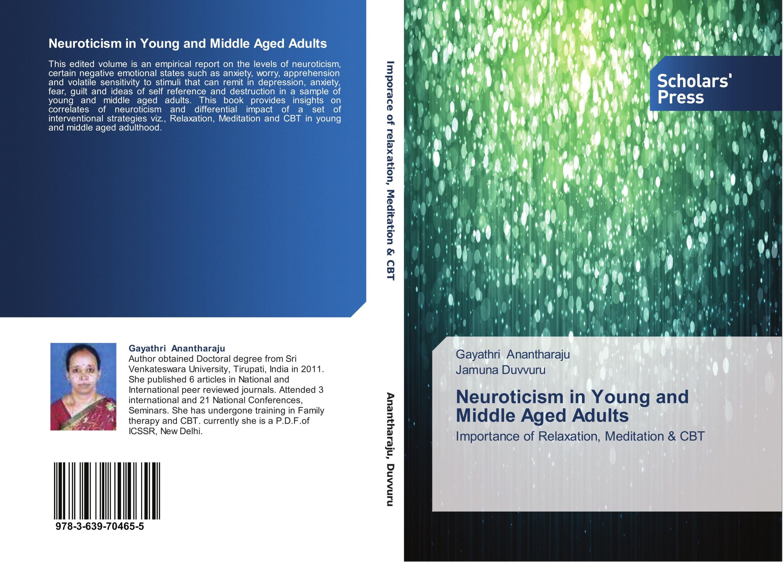 Cover: 9783639704655 | Neuroticism in Young and Middle Aged Adults | Anantharaju (u. a.)