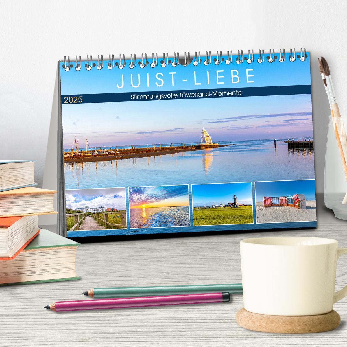 Bild: 9783435027460 | JUIST-LIEBE (Tischkalender 2025 DIN A5 quer), CALVENDO Monatskalender