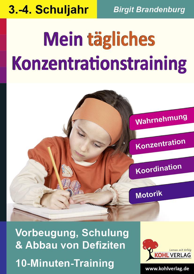 Cover: 9783866329447 | Kohls Konzentrationstraining - 3.-4. Schuljahr | Birgit Brandenburg