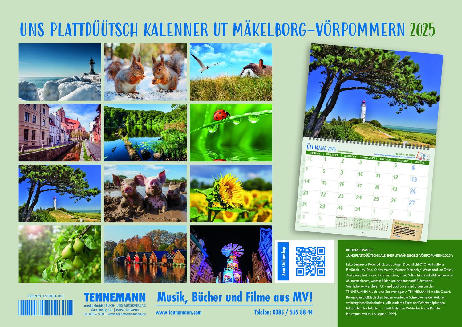 Rückseite: 9783910464100 | Uns plattdüütsch Kalenner ut Mäkelborg-Vörpommern 2025 | Verlag | 2025