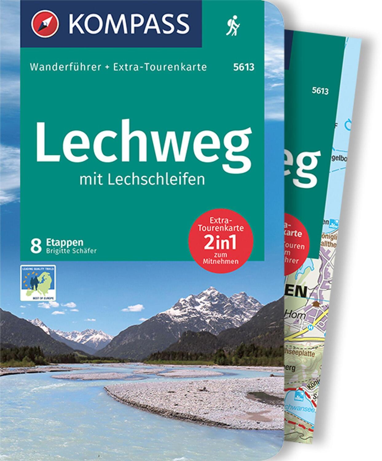 Cover: 9783991213376 | KOMPASS Wanderführer Lechweg mit Lechschleifen, 16 Touren und Etappen
