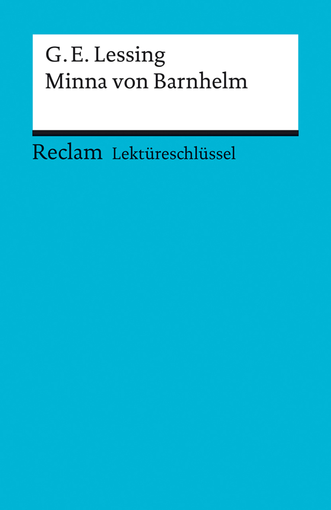 Cover: 9783150153239 | Lektüreschlüssel Gotthold Ephraim Lessing 'Minna von Barnhelm' | Völkl