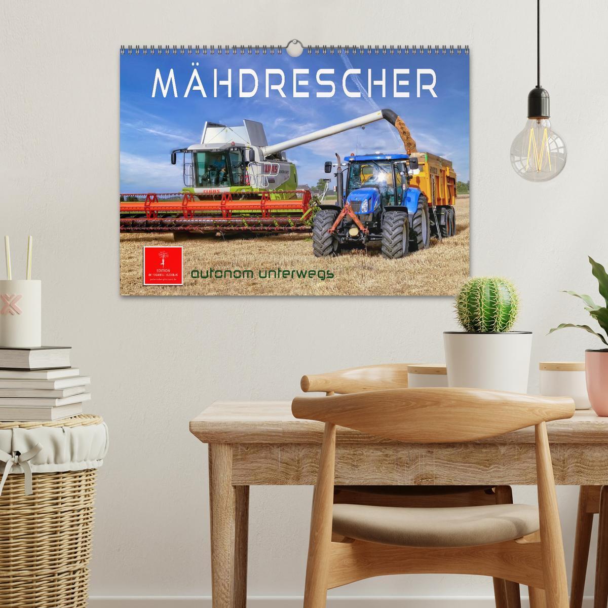 Bild: 9783383929229 | Mähdrescher - autonom unterwegs (Wandkalender 2025 DIN A3 quer),...