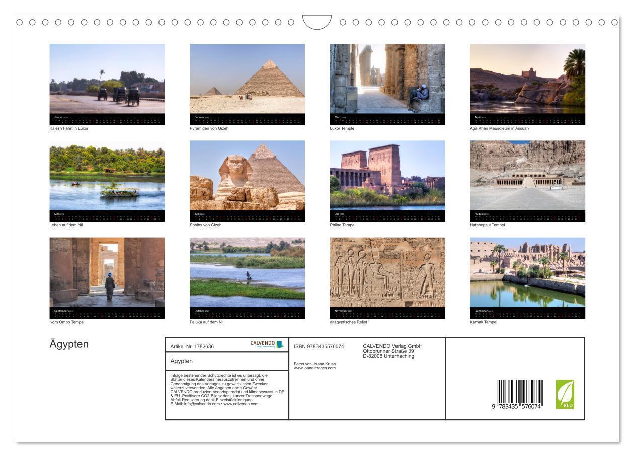 Bild: 9783435576074 | Ägypten (Wandkalender 2025 DIN A3 quer), CALVENDO Monatskalender