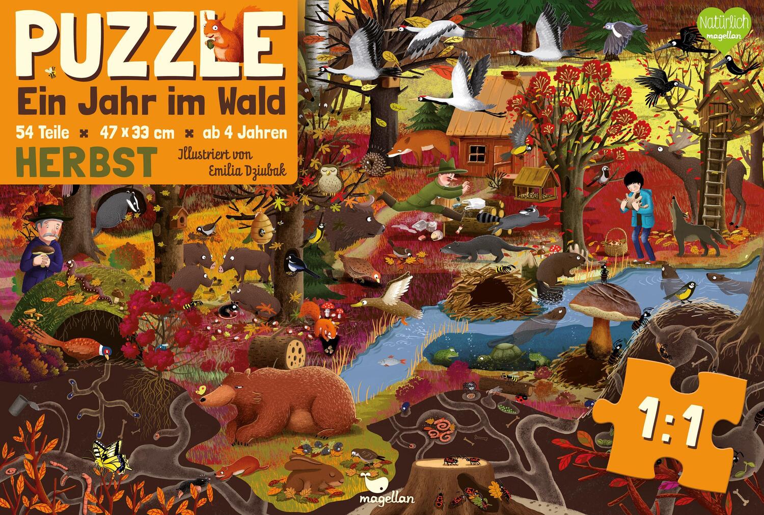 Cover: 4260671130789 | Ein Jahr im Wald - Herbst - Puzzle | Spiel | N3078 | Deutsch | 2021
