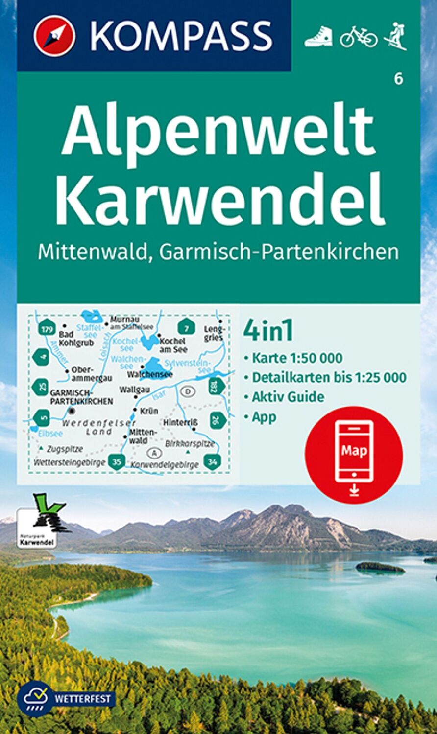 Cover: 9783991212133 | KOMPASS Wanderkarte 6 Alpenwelt Karwendel Mittenwald,...