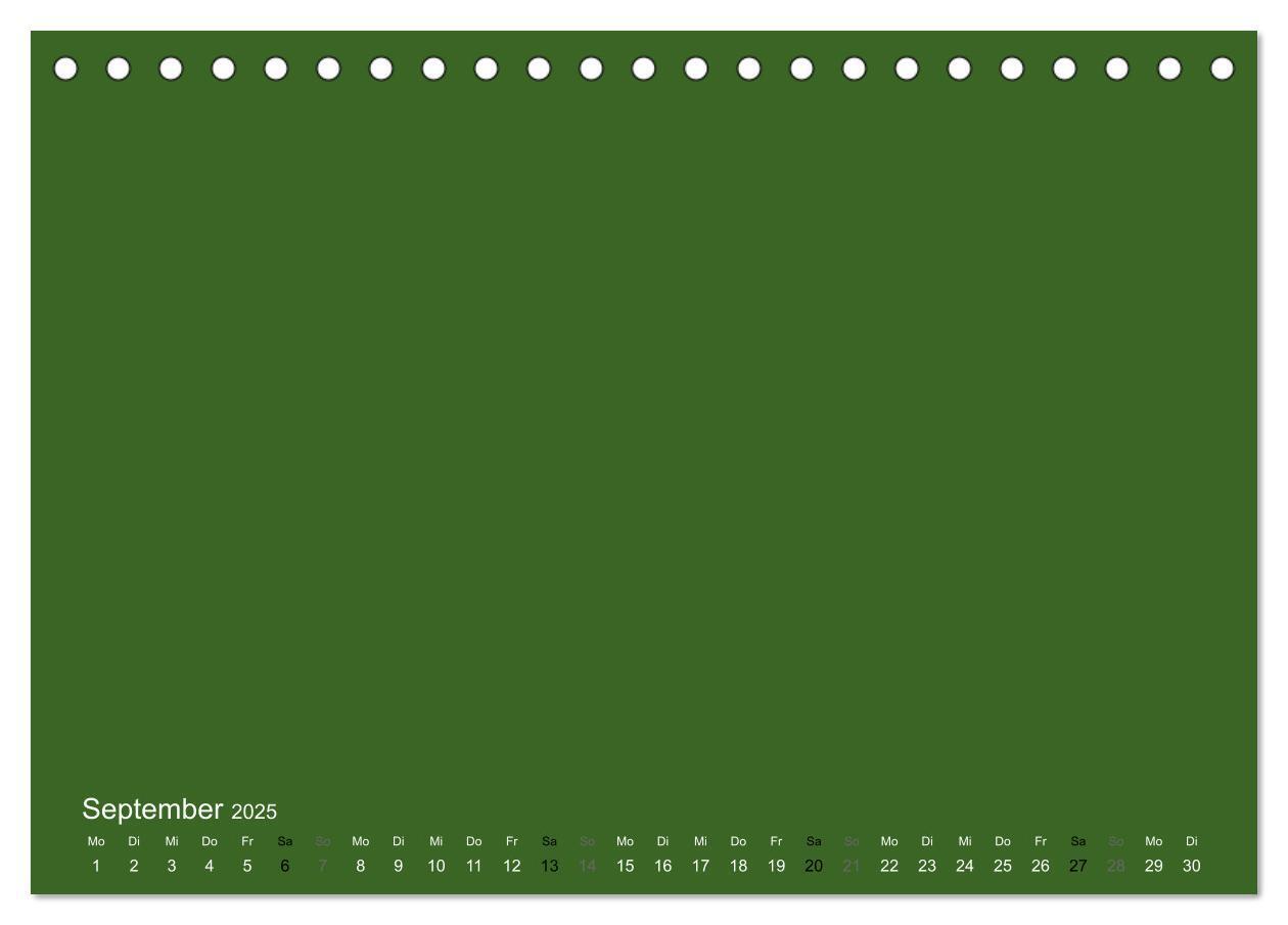 Bild: 9783435767496 | Bastelkalender - dunkel Grün (Tischkalender 2025 DIN A5 quer),...