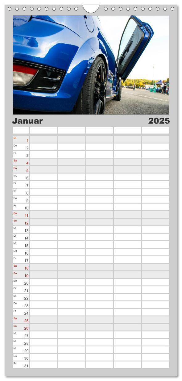 Bild: 9783457115619 | Familienplaner 2025 - Tuning Power mit 5 Spalten (Wandkalender, 21...