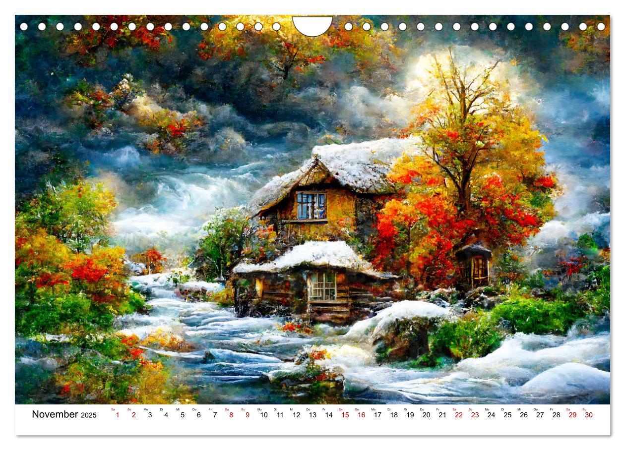 Bild: 9783383934599 | Fantasie Cottages - Ein Jahr durch die Märchenwelt (Wandkalender...