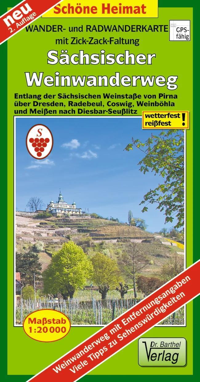 Cover: 9783895912276 | Wander- und Radwanderkarte Sächsischer Weinwanderweg 1:20 000 | 2016