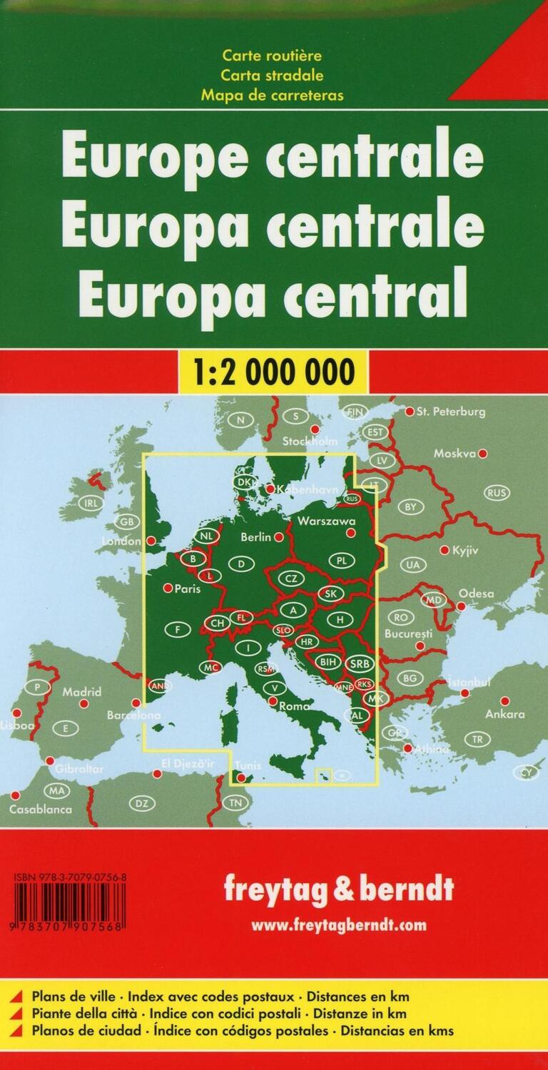 Bild: 9783707907568 | Zentraleuropa 1 : 2 000 000. Autokarte | freytag &amp; berndt | Deutsch