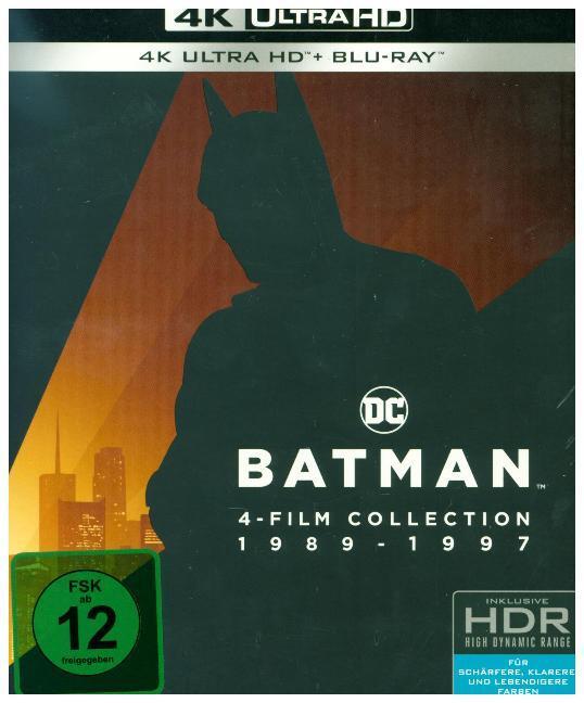 Cover: 5051890318909 | Batman 1-4 Collection 4K, 4 UHD-Blu-ray + 4 Blu-ray | Tim Burton