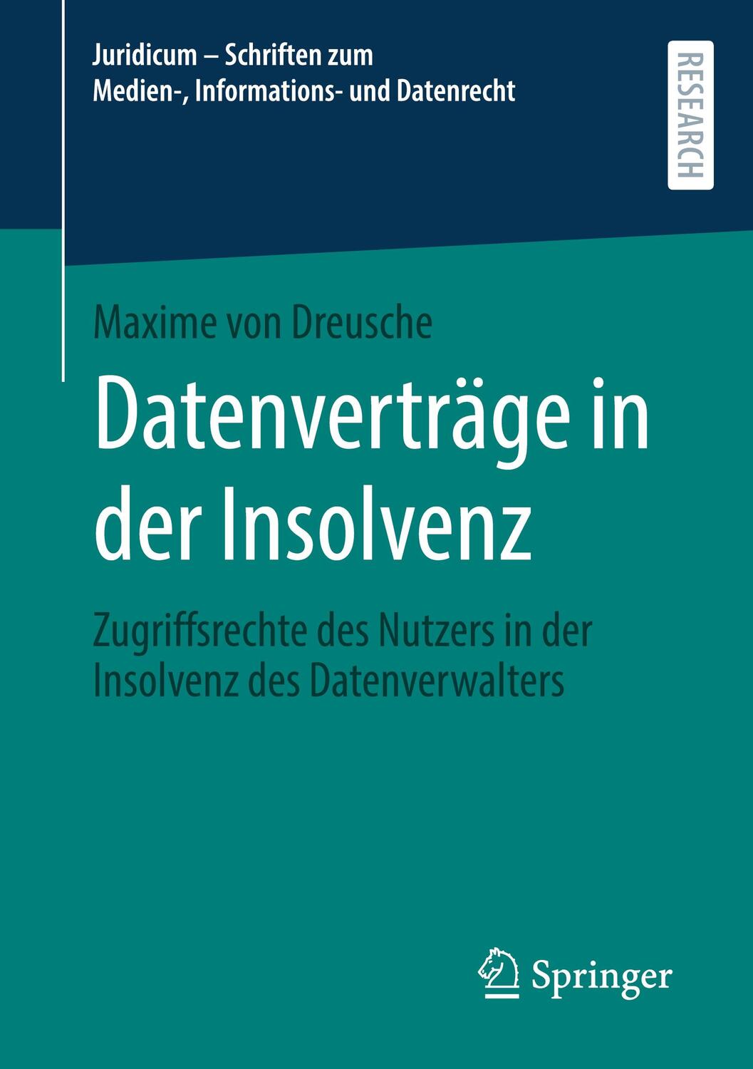 Cover: 9783658401351 | Datenverträge in der Insolvenz | Maxime von Dreusche | Taschenbuch