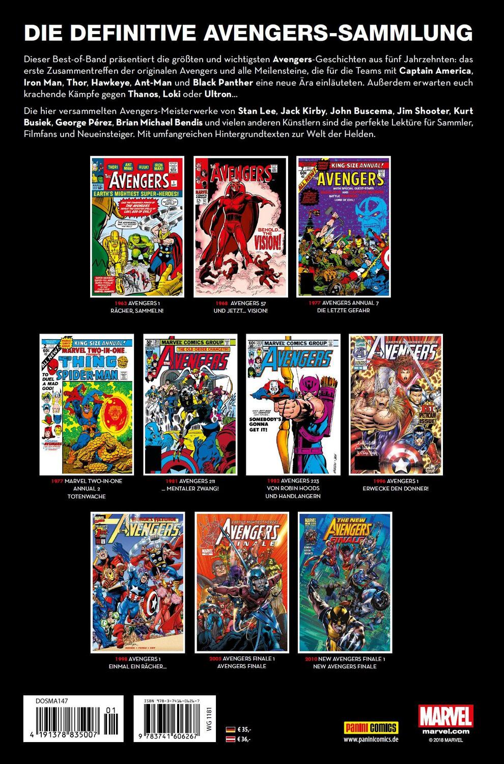 Rückseite: 9783741606267 | Avengers Anthologie: Die ruhmreichen Rächer | Stan Lee (u. a.) | Buch