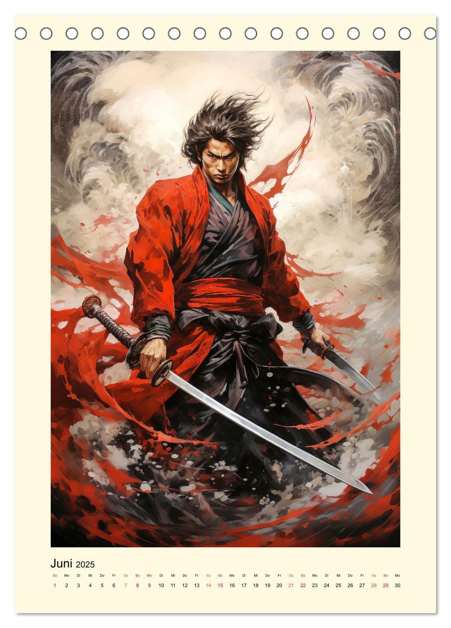 Bild: 9783435845910 | Samurai Helden (Tischkalender 2025 DIN A5 hoch), CALVENDO...