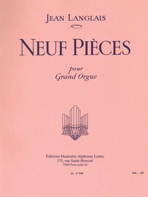 Cover: 9790046278884 | 9 Pieces | Jean Langlais | Buch | Alphonse Leduc | EAN 9790046278884