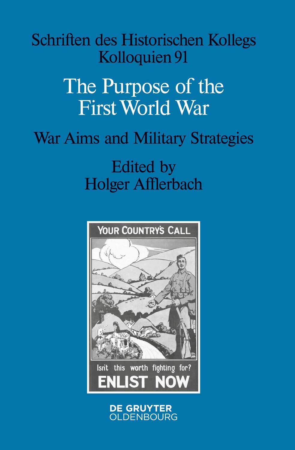 Cover: 9783110346220 | The Purpose of the First World War | War Aims and Military Strategies