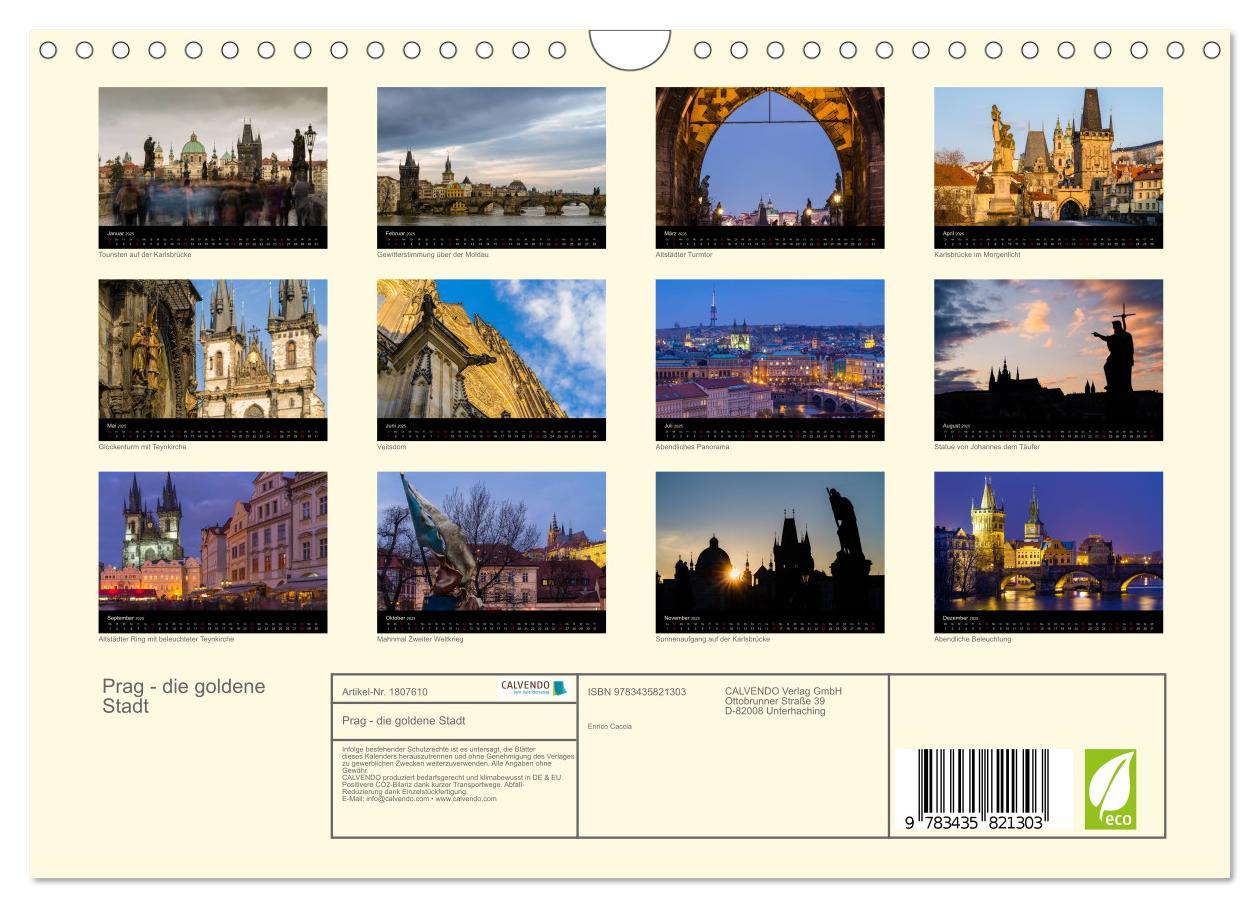 Bild: 9783435821303 | Prag - die goldene Stadt (Wandkalender 2025 DIN A4 quer), CALVENDO...