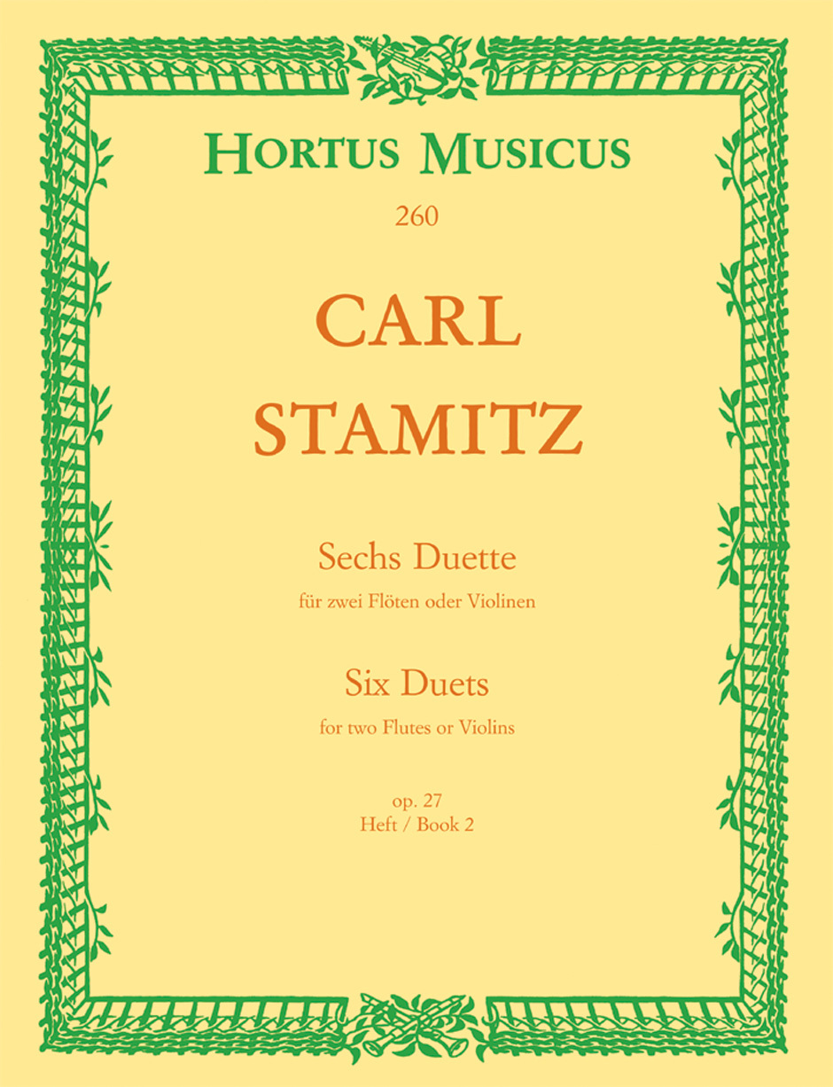 Cover: 9790006004973 | Six Duets - Sechs Duette Op. 27 Vol. 2 | Carl Stamitz | Hortus Musicus