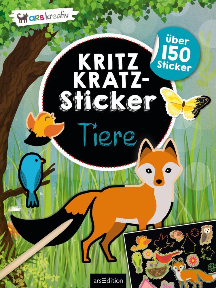 Bild: 9783845833699 | Kritzkratz-Sticker - Tiere | Über 150 Sticker | Taschenbuch | 36 S.