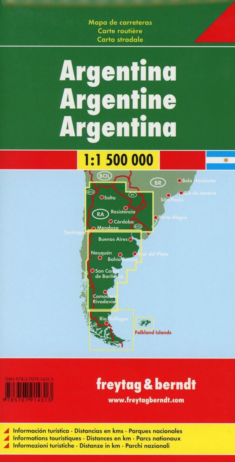 Bild: 9783707914313 | Argentinien Autokarte 1 : 1 500 000 | (Land-)Karte | Deutsch | 2019