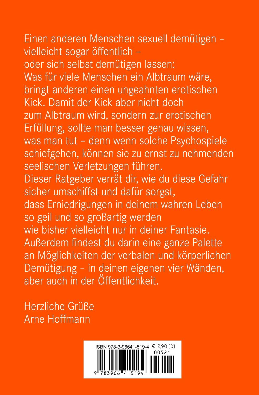 Bild: 9783966415194 | Erotische Demütigungen Erotik Ratgeber | Arne Hoffmann | Buch | 128 S.